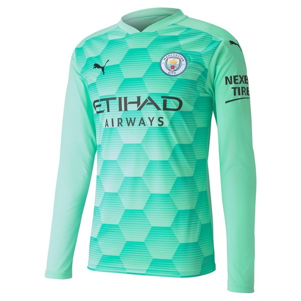 Tailandia Camiseta Manchester City 2ª ML Portero 2020 2021 Verde